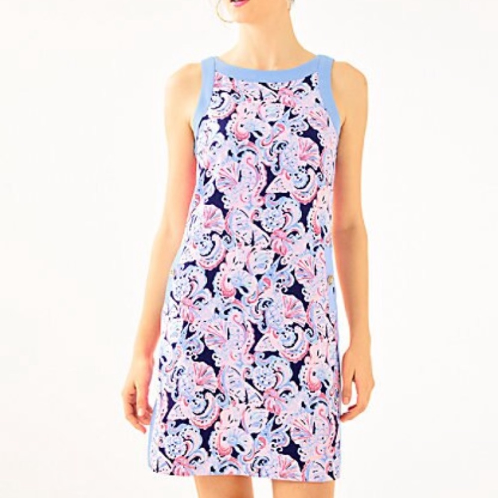Lilly Pulitzer Angie Stretch Shift- Its For Shore